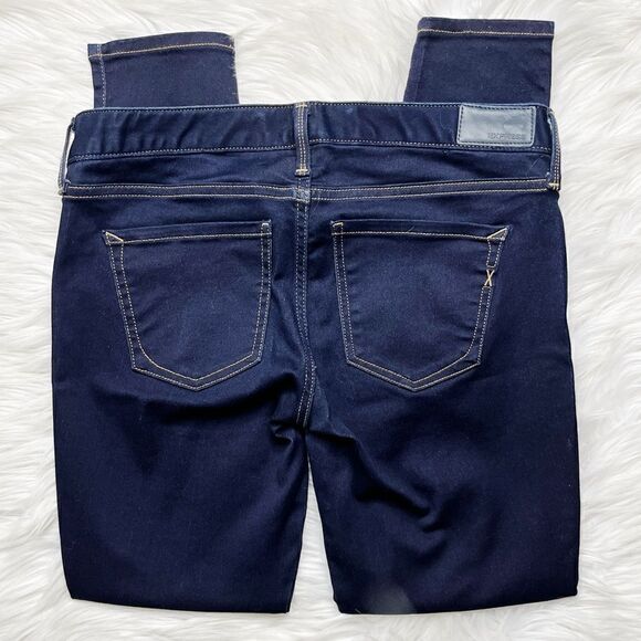 Express Low Rise Legging Jeans Dark Wash Size 6 Short - Picture 2 of 5